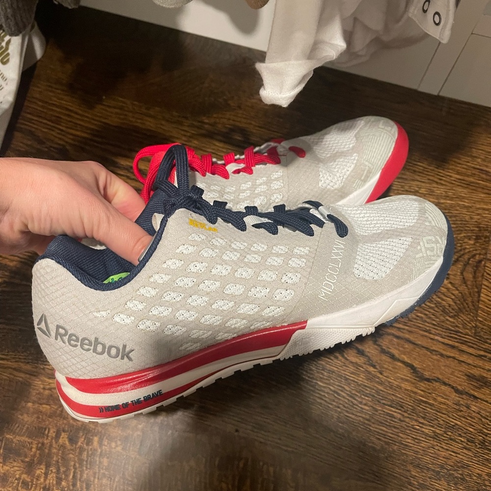 Reebok nano red white and blue limited edition shoes